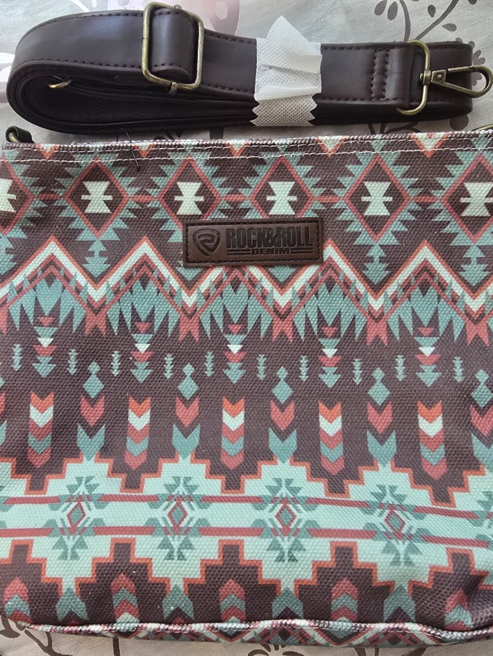 Montana West Aztec Fringe Crossbody Bag in Brown and Turquoise